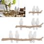 LOVIVER 3Pcs Wall Mounted Coat Rack | Birds On Tree Branch Hanger | for Coats, Hats, Keys, Towels, Clothes Storage Hanger