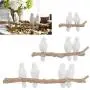 LOVIVER 3Pcs Wall Mounted Coat Rack | Birds On Tree Branch Hanger | for Coats, Hats, Keys, Towels, Clothes Storage Hanger