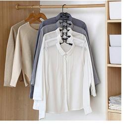 2pcs Multi-Layer Anti-Slip Clothes Hangers Save Space 5 in 1 Metal Laundry Rack Storage for Shirt Sweater Suit Dress Coat