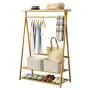 Y.H.Valuable Coat Racks Simple Coat Rack Clothes Stand Hanger Hall Hanging Rod Bedroom Hat Handbag Clothes Tree Floor Hanger Entryway Furniture (Color : 110cm)