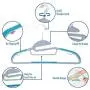 HS-01 Plastic Hangers，Heavy Duty Space-Saving Lightweight Clothes Hanger, Non-Slip S-Shape Shoulders and Swivel Steel Hook, Anti-Wrinkle, for All Kinds of Garments-20psc（ Blue Pink） (Color : Blue)