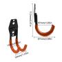 WINSOON Heavy Duty Double Utility Garage Hooks Wall Mount Hook Set Tool Tack Storage (2 x Samall J Shape, Orange)