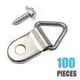 Comdox 100 Pack Picture Hangers Triangle Ring Picture Frame Hanger with Screws Comdox 100 Pack Picture Hangers Triangle Ring Picture Frame Hanger with Screws