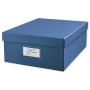 ABC Check Storage Boxes w/ 12 Dividers, 12" x W 9-7/8" x H 4-5/8", Blue