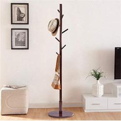 AJZGF Coatrack Solid Wood Coat Rack Floor Bedroom Simple Hanger Office Simple Clothes Hanger Clothes Scarf hat Storage Rack Hatstand