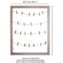 Reimagine Hanging Photo Display- Wood Wall Picture Frame Collage Board for Hanging Prints, Instax, Polaroid, Holiday Cards, Artwork- Display 2 Ways- Adjustable String, 40 Clothespin Clips- Rustic Grey
