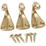 RZDEAL 3PCS Vintage Coat And Hat Hook Brass Classico Wall Hanging For Bath Stands Clothes Hangers Scarf Towel