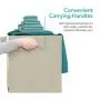 Toy Chest - 2 Bin Collapsible Storage Organizer with Lid for Kids Playroom | Boxes Stores Stuffed Animals, Linen, Groceries and More | The Oxford Collection, Beige