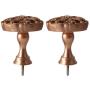 uxcell Curtain Tieback Hooks Zinc Alloy Vintage Copper Tone Tassel Drapery Holder Window Holdback Wall Hook Clothes Hangers 2pcs