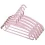 SAASNY Standard Plastic Hangers Adult Clothes Hangers,10 Pack,Thin Space Saving,Non-Slip Material,Simply Elegant,Nice Size for Adult Wardrobe/Closet/Cupboard,42 cm,Pink Ideal for Home and Shops