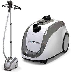 PurSteam - 2019 Official Partner of Fashion - Full Size Steamer for Clothes, Garments, Fabric - Professional Heavy Duty - 4 Steam Levels Producing Perfect Continuous Steam