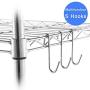 Vandorla 12 Pack S Hooks Heavy Duty S Shaped Hanging Hooks, S Hooks Hanging Hangers for Closet, Bags, Towels, Kitchenware Pots Utensils, S Hook for Bathroom Kitchen Garden, 2.76 inch