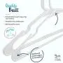 White Plastic Hangers, Notched, Set of 48 Durable and Slim, Great for Pants, Notched, Made in The USA (White, 48 Pack)