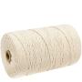 Wllsagl Xouwvpm 3mm x 200m Macrame Cotton Cord Rope for Wall Hanging Dream Catcher, Natural Handmade Craft Rope DIY Decoration Macrame Plant Hanger Crocheting Bohemia Knitting (Rice white)