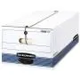 Bankers Boxes Stor/File 60% Recycled Storage Boxes, String & Button, 24" x 15" x 10", Legal, White/Blue, Pack of 3 Bankers Boxes Stor/File 60% Recycled Storage Boxes, String & Button, 24" x 15" x 10", Legal, White/Blue, Pack of 3
