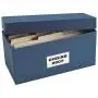 ABC Check Storage Boxes w/ 12 Dividers, 5&quotx 9 3/4&quotx 4 3/8", Blue - Set of 2