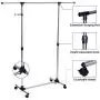 SONGMICS Adjustable Clothes Rack, Rolling Garment Rack, Portable Clothing Rack on Wheels, Blue ULLR01L SONGMICS Adjustable Clothes Rack, Rolling Garment Rack, Portable Clothing Rack on Wheels, Blue ULLR01L