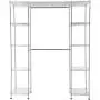 AmazonBasics Expandable Metal Hanging Storage Organizer Rack Wardrobe with Shelves, 14"-63" x 58"-72", Chrome AmazonBasics Expandable Metal Hanging Storage Organizer Rack Wardrobe with Shelves, 14"-63" x 58"-72", Chrome
