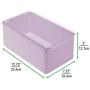 mDesign Stackable Closet Plastic Storage Bin Boxes with Lid - Container for Organizing Childs/Kids Toys, Action Figures, Crayons, Markers, Building Blocks, Puzzles, Crafts - Light Purple