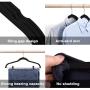 WHH Velvet Skirt Hangers - Pack of 24 - Velvet Hangers with Clips Ultra Thin Non Slip Velvet Pants Hangers Space Saving Clothes Hanger (Black)