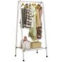 Coat Rack Steel Simple Frame Floorstanding Fashion Clothes Hanger 2 Colors Optional Wall Hanger Brown 151cm Creative Movable Haiming (Color : White, Size : 126cm)