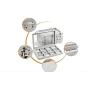 Bracelet & Jewelry Accessories Organizer Tray with Transparent Lid ~ Ample Space ~ Removable Compartment to Store Bangles, Rings, Ear rings, Necklace -See Through Accessories Storage Jewelry Box(Grey)