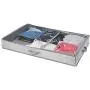 mDesign Soft Fabric Under Bed Storage Organizer Holder Bag for Clothing, Accessories, Linen - Easy-View Top Panel, Attached 2-Way Zippered Lid, Side Handles - Gray mDesign Soft Fabric Under Bed Storage Organizer Holder Bag for Clothing, Accessories, Linen - Easy-View Top Panel, Attached 2-Way Zippered Lid, Side Handles - Gray