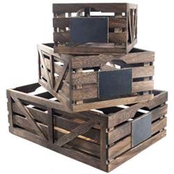 Premium Home Wooden Crates: Home Décor Wood crates for Display, Wooden Boxes for Crafts, Decorative Wooden Crate, Wood Boxes Storage Crate, Wooden Basket centerpieces for Home, Rustic Bathroom décor