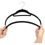 ZENY Premium Velvet Suit Hangers 100 Pack Non Slip Black Clothes Hanger Hook 360 Swivel Ultra Thin