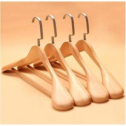 4pcs Random Color 44cm Men Wood Hangers for Clothes Wooden Suit Hanger Hotel Household Wardrobe Coat Hanger (30pcs can Logo)