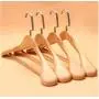 4pcs Random Color 44cm Men Wood Hangers for Clothes Wooden Suit Hanger Hotel Household Wardrobe Coat Hanger (30pcs can Logo)