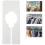 Homend 50 Pack White Clothing Rack Size Dividers Rectangular Hangers Dividers with 1 Piece Marker Pen for Home or Cloth Store