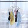 Cabilock Clothes Hanger 2pcs Stainless Steel Arc-Shaped Laundry Hangers with 8 Clips Clothes Drying Rack for Underwears Socks Towels