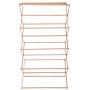 TKI-S Household Clothes Drying Rack - Bamboo Hangers - Heavy Duty Cloth Drying Rack Folding Wooden Balcony Patio Clothes Drying Rack