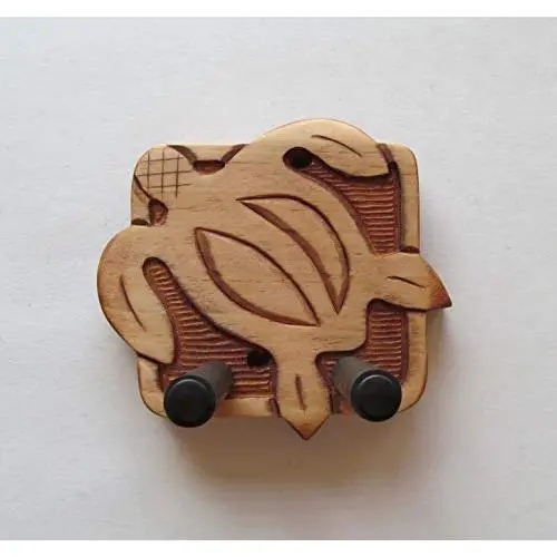 Ukulele Wall Mount Hanger, Hook. Hand Carved, Tropical Art