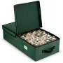 Underbed Christmas Ornament Storage Boxes With Lide - Sturdy 600D Oxford Fabric Stores up to 64 Standard Christmas Ornaments, And Holiday Accessories Storage Container with Dividers, - 5 Year Warranty Underbed Christmas Ornament Storage Boxes With Lide - Sturdy 600D Oxford Fabric Stores up to 64 Standard Christmas Ornaments, And Holiday Accessories Storage Container with Dividers, - 5 Year Warranty