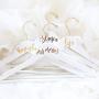 Wedding Dress Hangers - Mrs. and Bridal Party Custom Wedding Hangers, Dress Hanger, Personalized Hanger, Name Hangers,Bridal Hangers,Bridesmaid Hangers