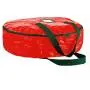 ZOBER Christmas Wreath Storage Bag 30" - Water Resistant Fabric Storage Dual Zippered Bag for Holiday Artificial Christmas Wreaths, 2 Stitch-Reinforced Canvas Handles, Card Slot for Labeling ZOBER Christmas Wreath Storage Bag 30" - Water Resistant Fabric Storage Dual Zippered Bag for Holiday Artificial Christmas Wreaths, 2 Stitch-Reinforced Canvas Handles, Card Slot for Labeling