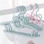 FU LIAN Childrens Hangers, Travel Hangers, 10 Pieces, Clothes, Pants, Baby Dresses, Suitable for Children, Plastic Baby Hangers, Retractable Rotating Clothes, Pink, Blue