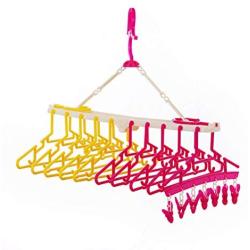 EvaroFly Multipurpose Portable Folding Hanger, Wind-Proof Plastic Storage Clothes Hanger, Save Space -a 53x27x42cm