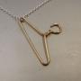 14k Gold Hanger Necklace- Wire Hanger Pendant