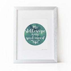 My Stethescope is My Spirit Animal Artwork By Always Yesterday Prints | Hospital Door Hanger | Gift for Nurse |Nurse Gift | Nursing Student |Nurse Graduation Gift