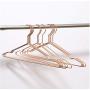 10pcs Golden/Rose Gold Metal Clothes Shirts Hanger with Groove, Heavy Duty Strong Coats Hanger, Suit Hanger, Wire Hanger Random Color