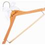 VAIEER Personalized Laser Engraved Wedding Bride and Groom Hangers with Black Ribbon and White Ribbon Custom Wood Clothes Hangers Garment (Bride)