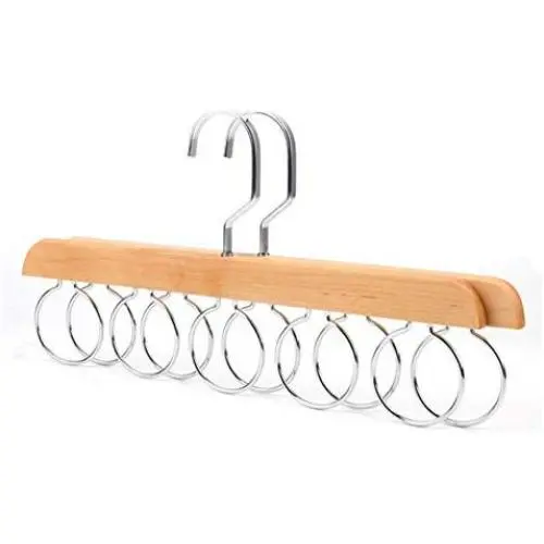 KYCPTNFJ Wooden Storage Rack for Scarf Hanger Tie Belt Closet Organizer with 5 Loops Home Clothes Holder Racks KYCPTNFJ Wooden Storage Rack for Scarf Hanger Tie Belt Closet Organizer with 5 Loops Home Clothes Holder Racks