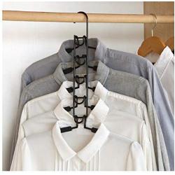 4pcs Multi-Layer Anti-Slip Clothes Hangers Save Space, 5 in 1 Metal Laundry Rack for Shirt Sweater Suit Dress Coat