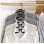 4pcs Multi-Layer Anti-Slip Clothes Hangers Save Space, 5 in 1 Metal Laundry Rack for Shirt Sweater Suit Dress Coat