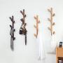 HLR-Coat Racks Free Standing Coat Rack Black Walnut Solid Wood Simple Wall Clothes Rack Home Porch Hanger Bedroom Wall Hanging Wall Wood (Color : B, Size : 9 Hook)