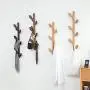 HLR-Coat Racks Free Standing Coat Rack Black Walnut Solid Wood Simple Wall Clothes Rack Home Porch Hanger Bedroom Wall Hanging Wall Wood (Color : B, Size : 9 Hook)