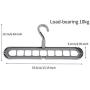 Multi-Port Support Circle Clothes Hanger Clothes Drying Racks Multifunction Plastic Scarf Clothes Hanger Hangers Storage Rack (Khaki)